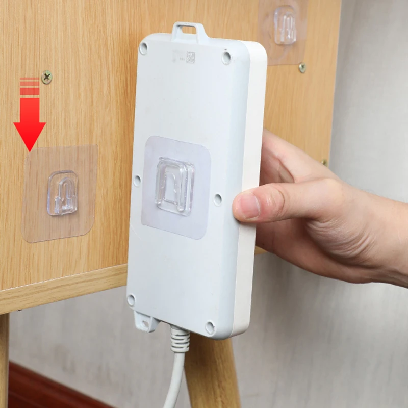 

Double-Sided Adhesive Wall Hooks Hanger Strong Transparent Hooks Suction Cup Sucker Wall Storage Holder For Kitchen Bathroo