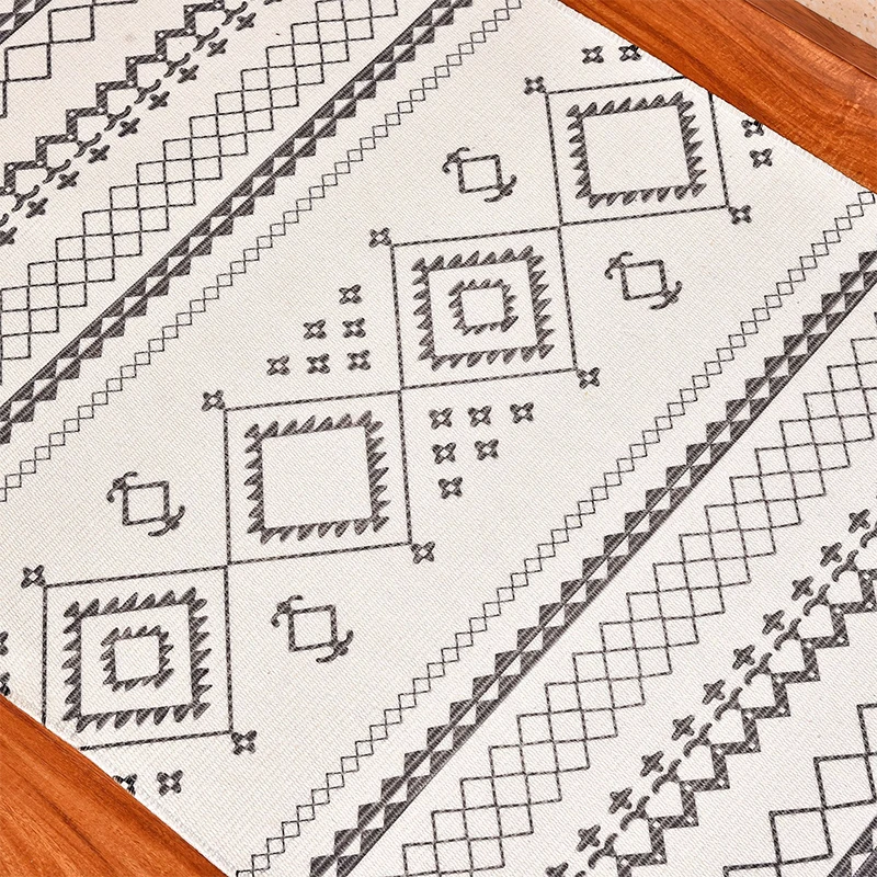 Современный и простой натуральный хлопок трикотажные нескользящий коврик для