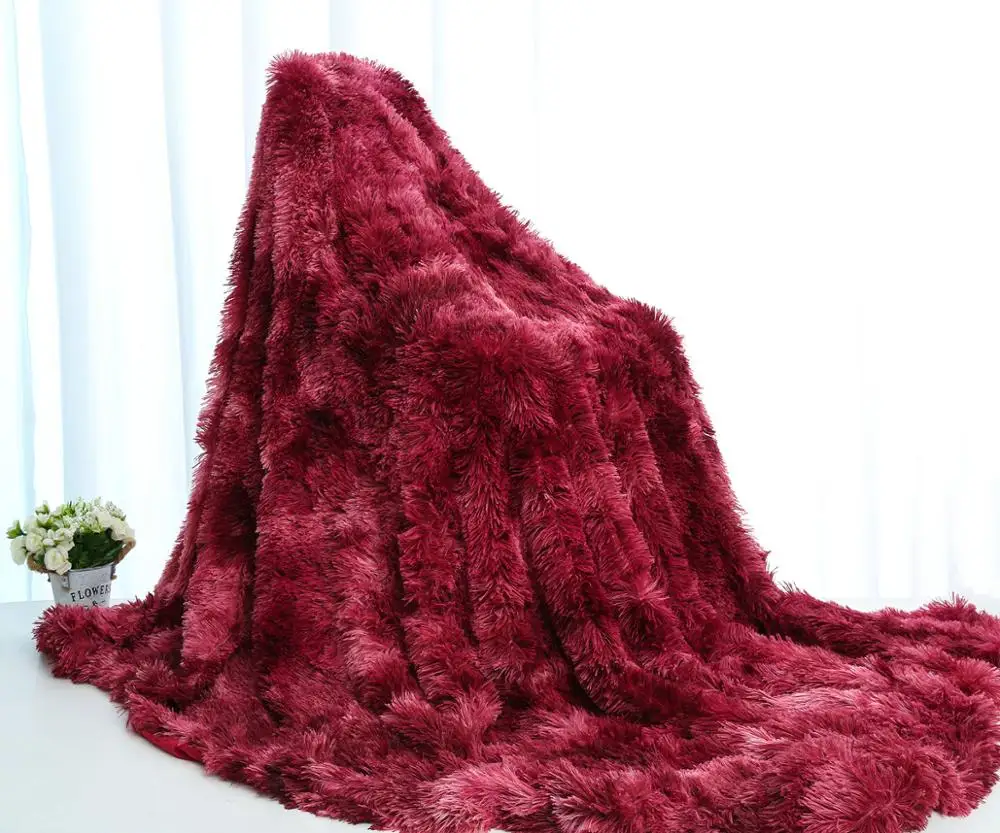 

Tie-dye gradient rainbow blanket Soft Fluffy Blanket Office nap winter sofa blanket Cozy Faux Fur Throw Blankets for Decorative