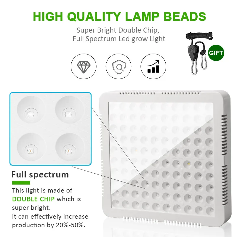 Фитолампа 1000 Вт Светодиодный светильник для выращивания растений полный спектр