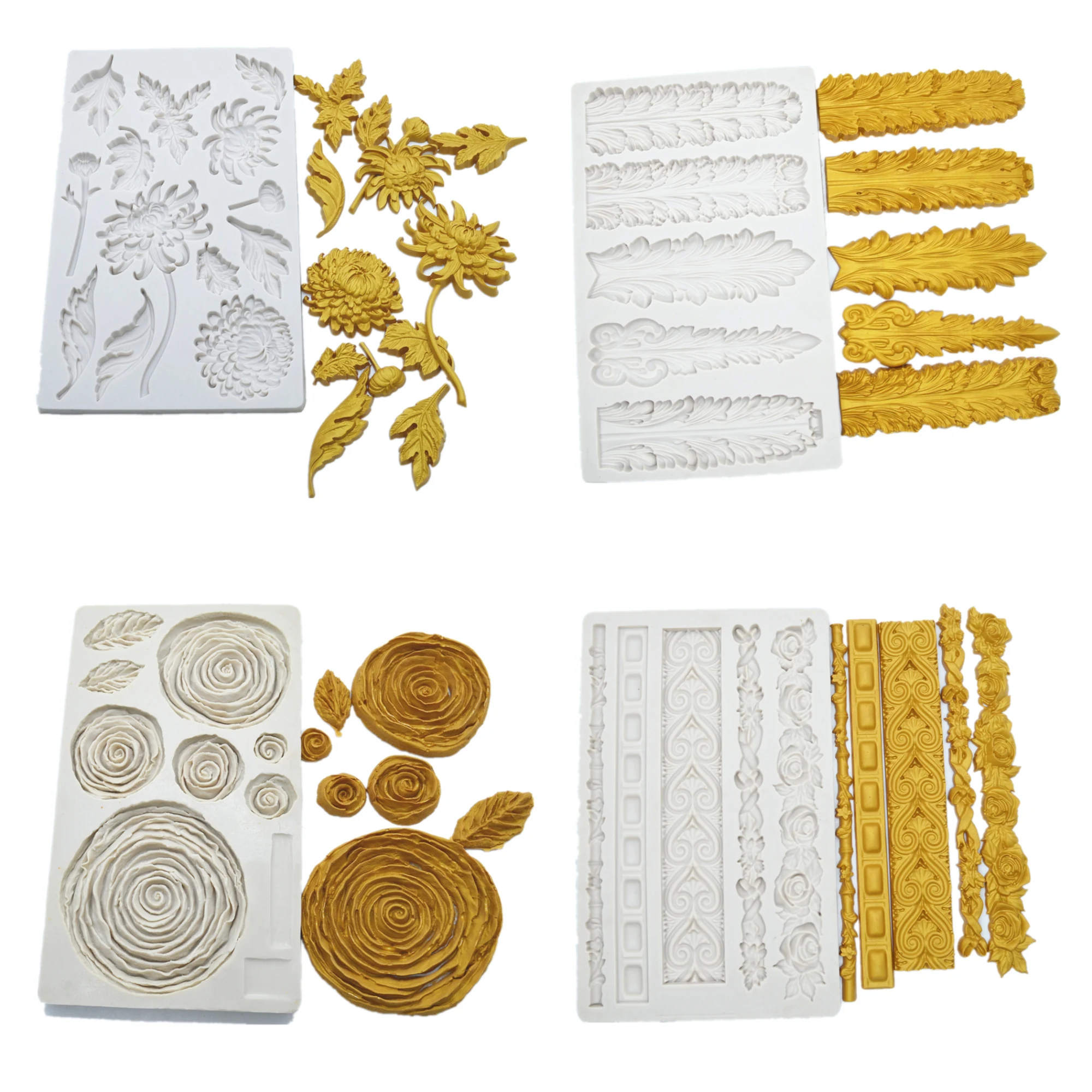 

Lace Silicone Fondant Molds For Baking Flower Cake Decorating Tools For Cakes Fondant Chocolate Sugarcrft Paste Pastry Tools