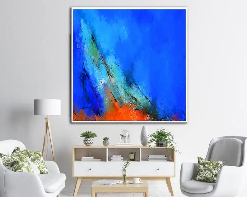 

Абстрактный Картины на холсте большой синий картины на холсте картина современного искусства холст абстрактный настенная живопись для Гос...