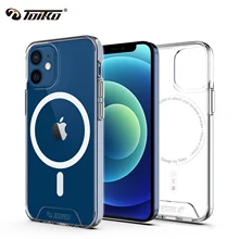 TOIKO Clear Magnetic Cover for iPhone 12 Pro Max 12 Mini for Magsafe Wireless Charging Shockproof Protection Case PC TPU Shell