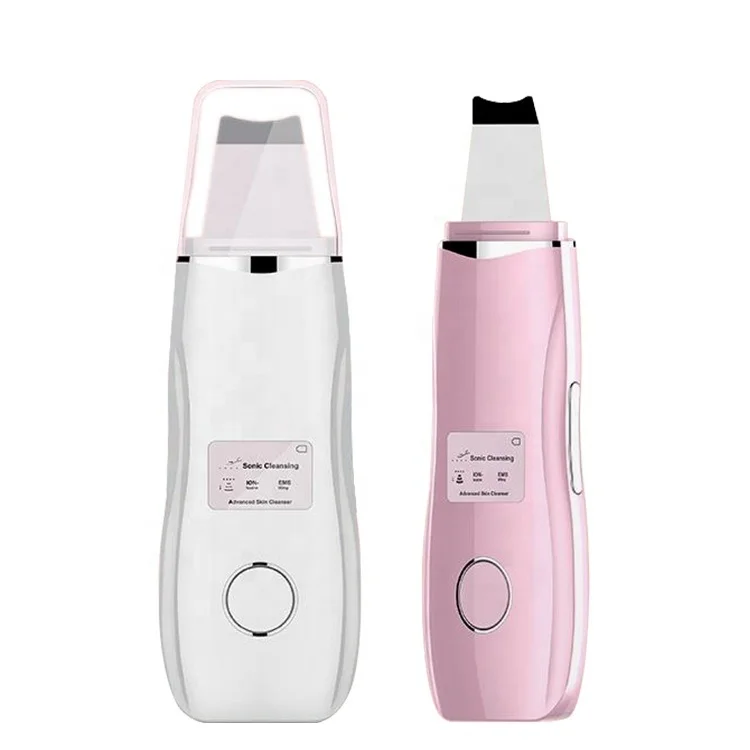 Ultrasonic Skin Scrubber Refreshing Instrument Ultrasonic Ion Skin Cleaner Facial Cleansing Spatula Beauty Instrument
