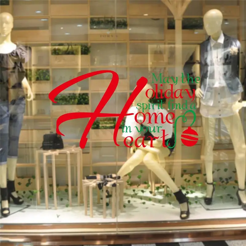 Домашние праздники сердце дух цитаты наклейки на стену для магазина домашний