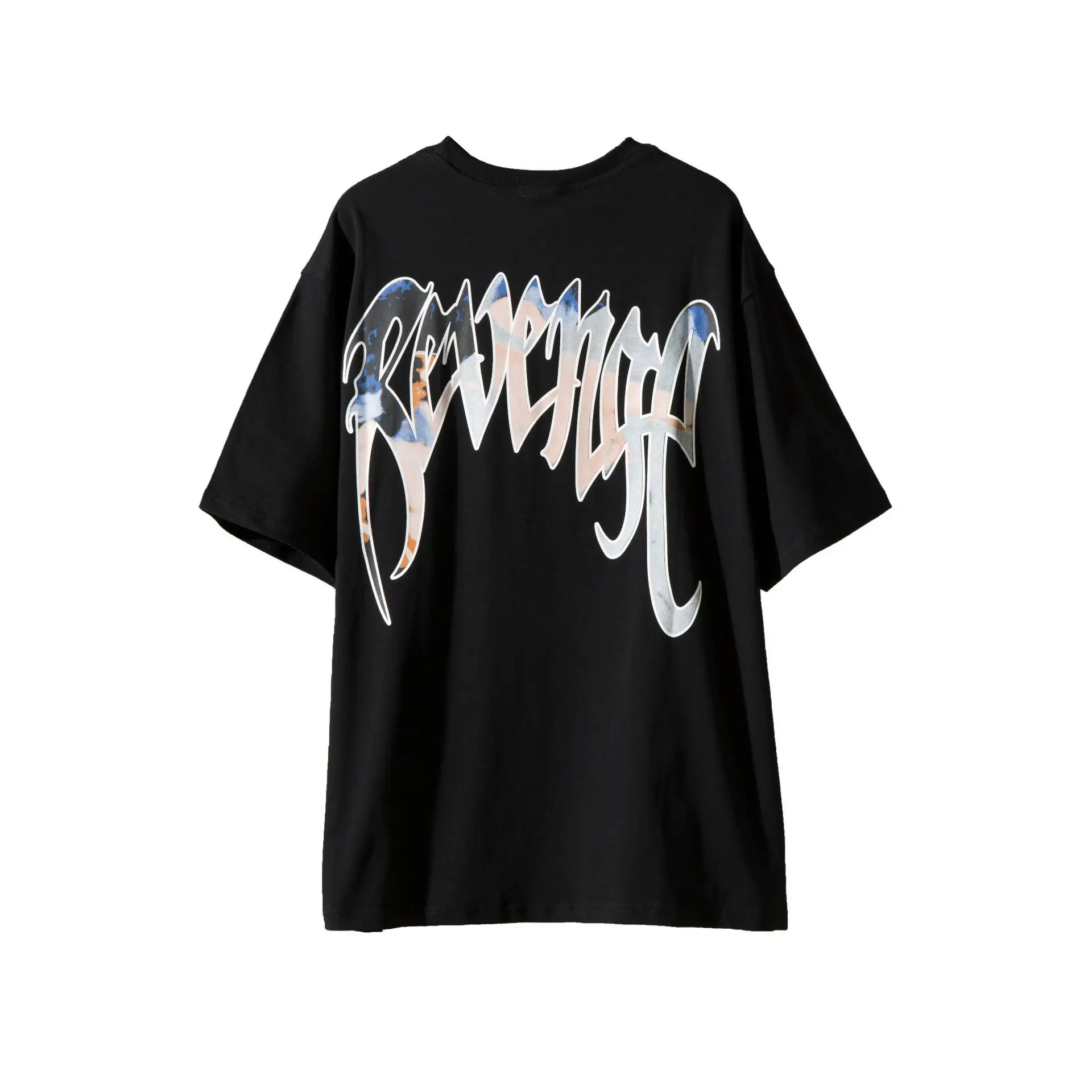 

European American trendy brand Revenge high street hip-hop heaven oil painting angel print T-shirt 1:1 Best Quality Top Tees T-s