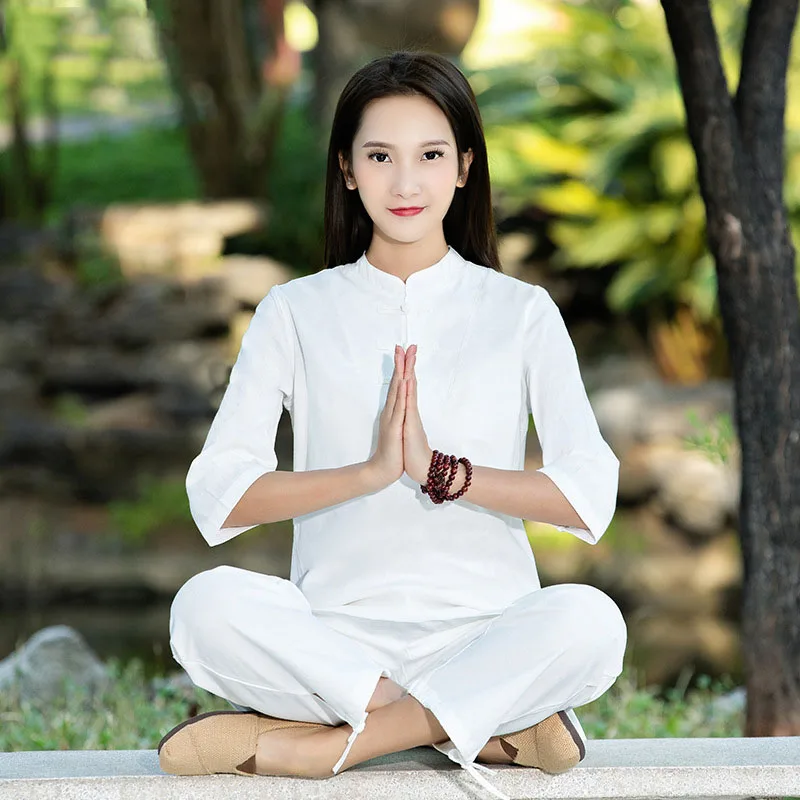 

Женская униформа Тай Чи из хлопка и льна, высококачественная одежда ушу кунг-фу для женщин, костюм-Чун для боевых искусств в стиле крыла, жен...