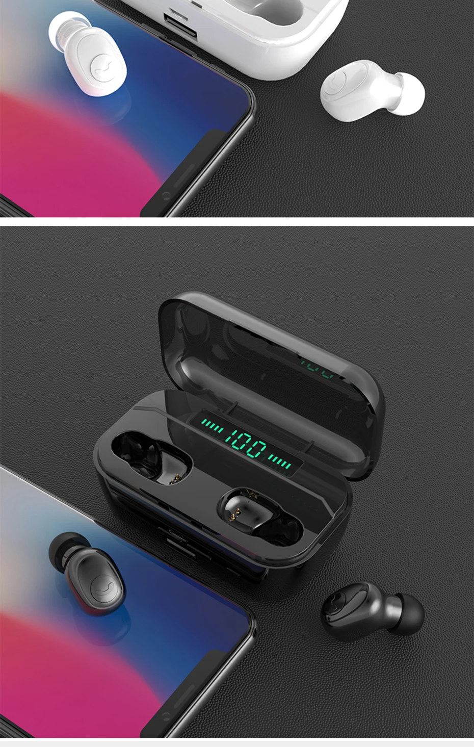 TWS IPX7 водонепроницаемый 3500 мАч Мини беспроводной Bluetooth 5,0 спортивные наушники микрофон наушники для Iphone samsung Xiaomi huawei 7 8 6 X XR