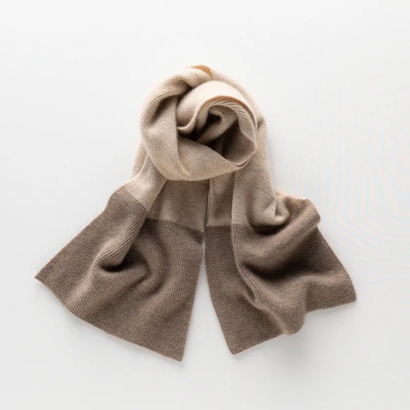 Naizaiga 100% cashmere beige brown patchwork warm thicken Women Shawl Female Wraps scarves ML11 |