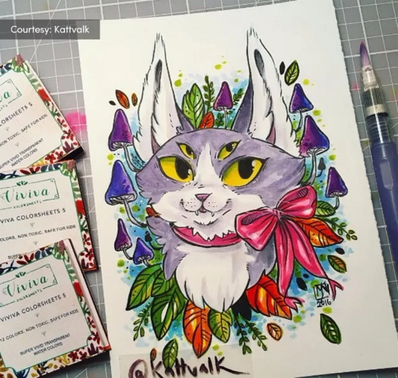 Карта для рисования акварелью 16 цветов|Акварельные краски| |