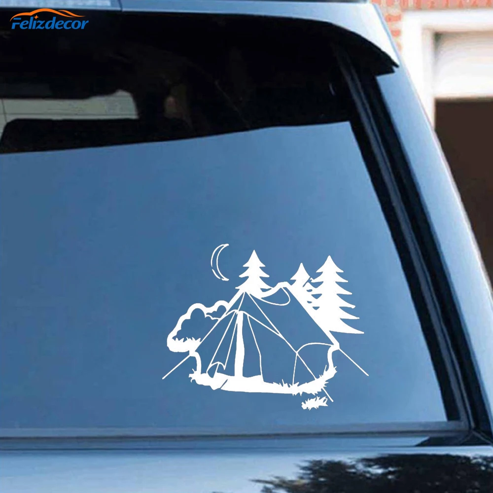 Забавная виниловая палатка черного/серебристого цвета с отдыхом на природе