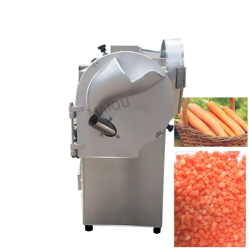 Electric Automatic Celery Kale Green Bean Coconut Slice Chips Shredder Dice Chopper Slicer Cutter Vegetable Cutting Machine