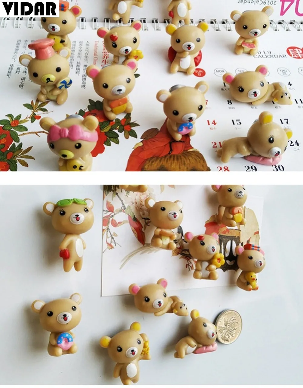 

VIDAR 12 Cute Rilakkuma Refrigerator Stickers PVC Stereo 3d Magnetic Stickers Hand Office Cartoon