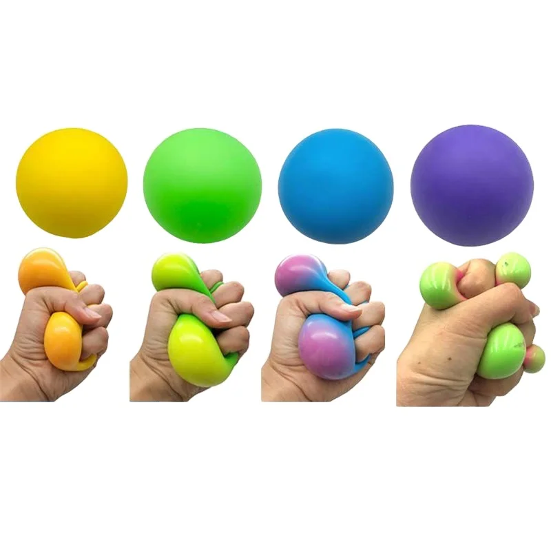 

New Soft Stress Relief Dough Balls Colors Changing Stress Ball For Kids And Adults