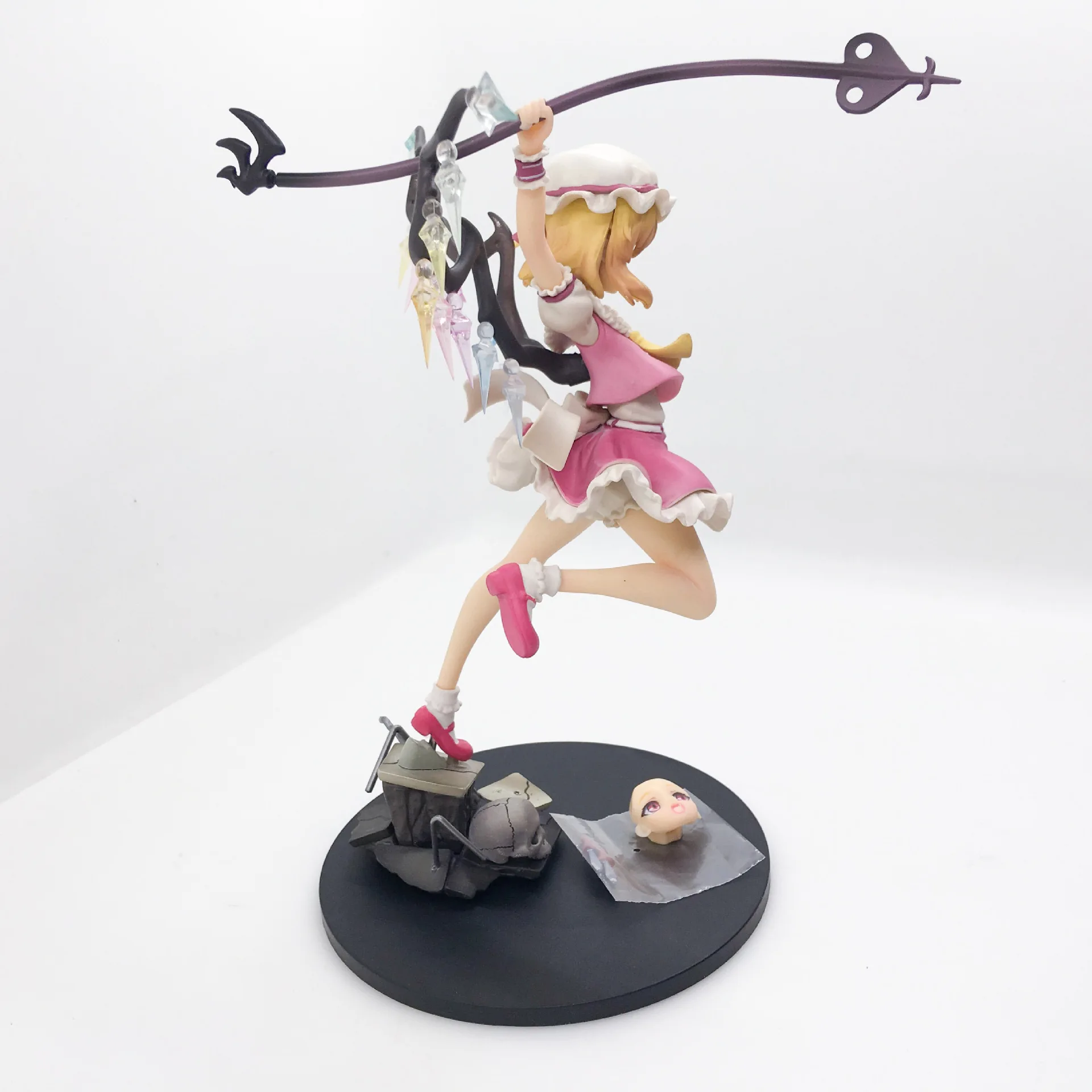 23 см японское аниме TouHou Project Flandre алое платье ПВХ фигурка модель коллекционные