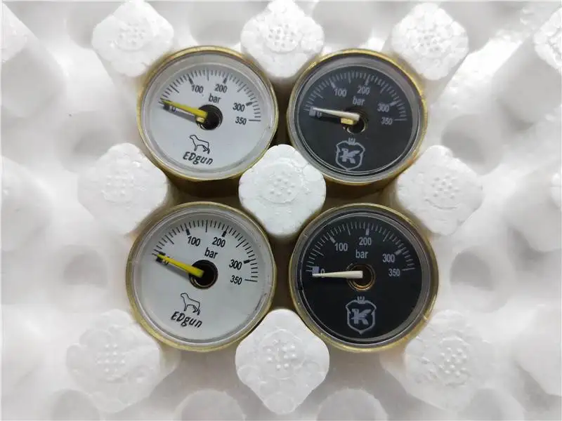 Медный M10* 1 G1/8 дюймов 350bar Мини манометр, ED черный и белый циферблат 28 мм Манометр