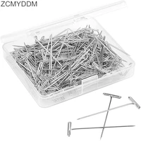 zcmyddm 100pcs 51mm stainless steel t sewing pins blocking knitting pins for knitting crocheting needlework diy sewing tools