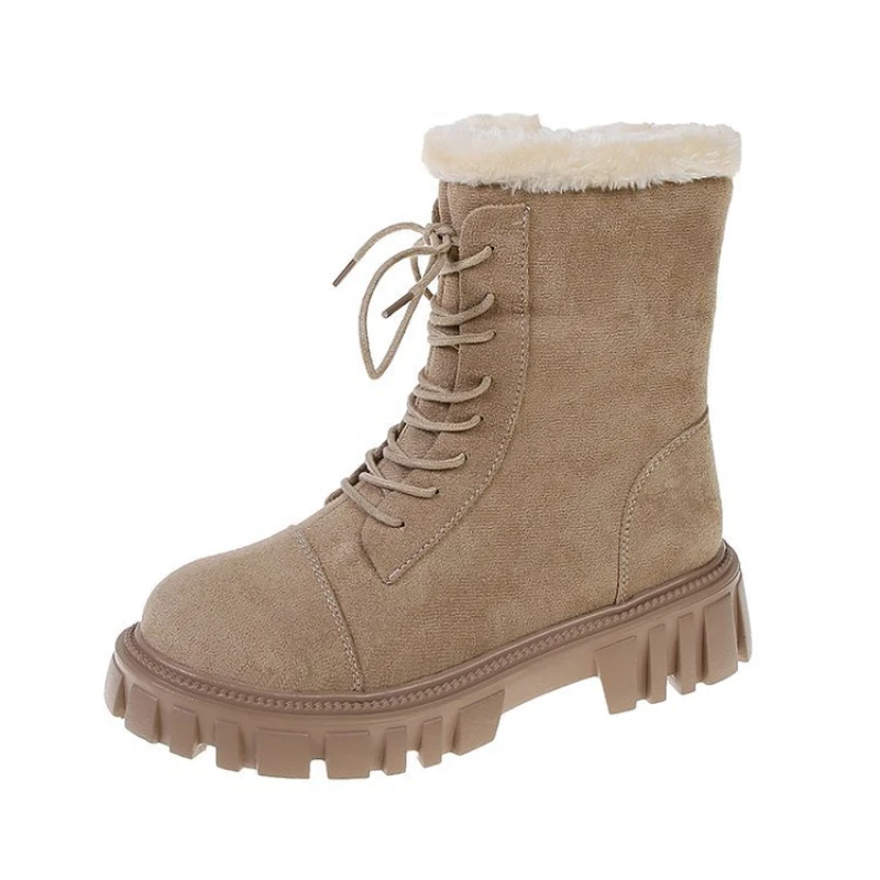 

Women Boots Ankle Boot Autumn and Winter Plus Velvet Warm Botas Outdoor Casual Booties Suede Womens Shoes Designer Shoe