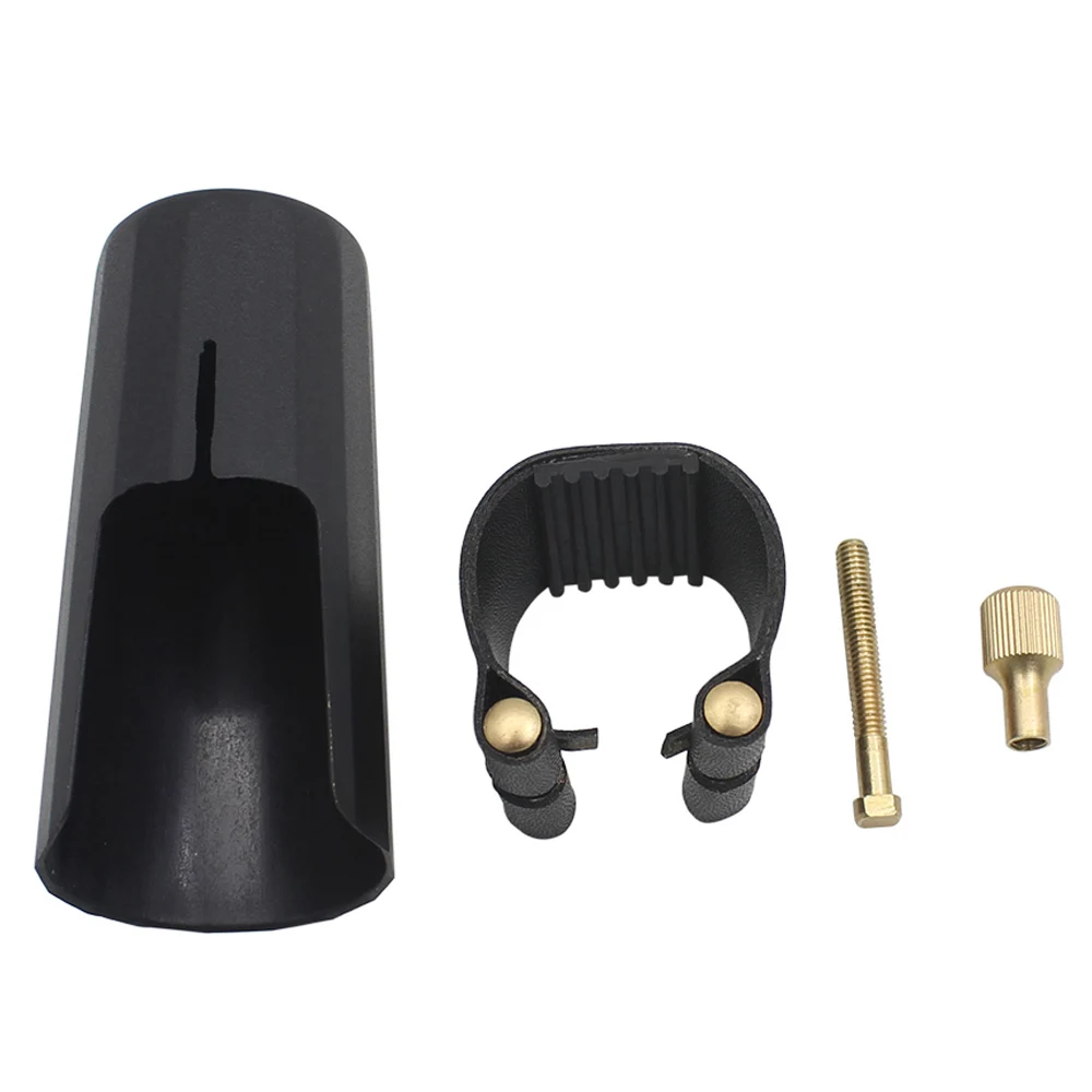 M MBAT Alto Soprano Tenor Saxophone Mouthpiece Ligature And Cap Sax Leather Buckle Clamp\Clip Woodwind Instrument Accessories