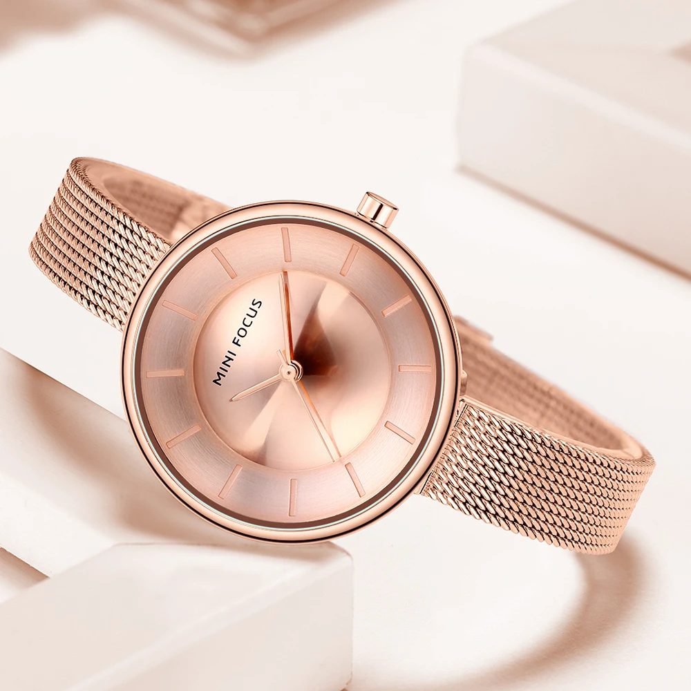 

MINI FOCUS New Fashion Casual Women Watches Rose Waterproof Quartz Watch Top Brand Luxury Ladies Dress Watch Relogio Feminino