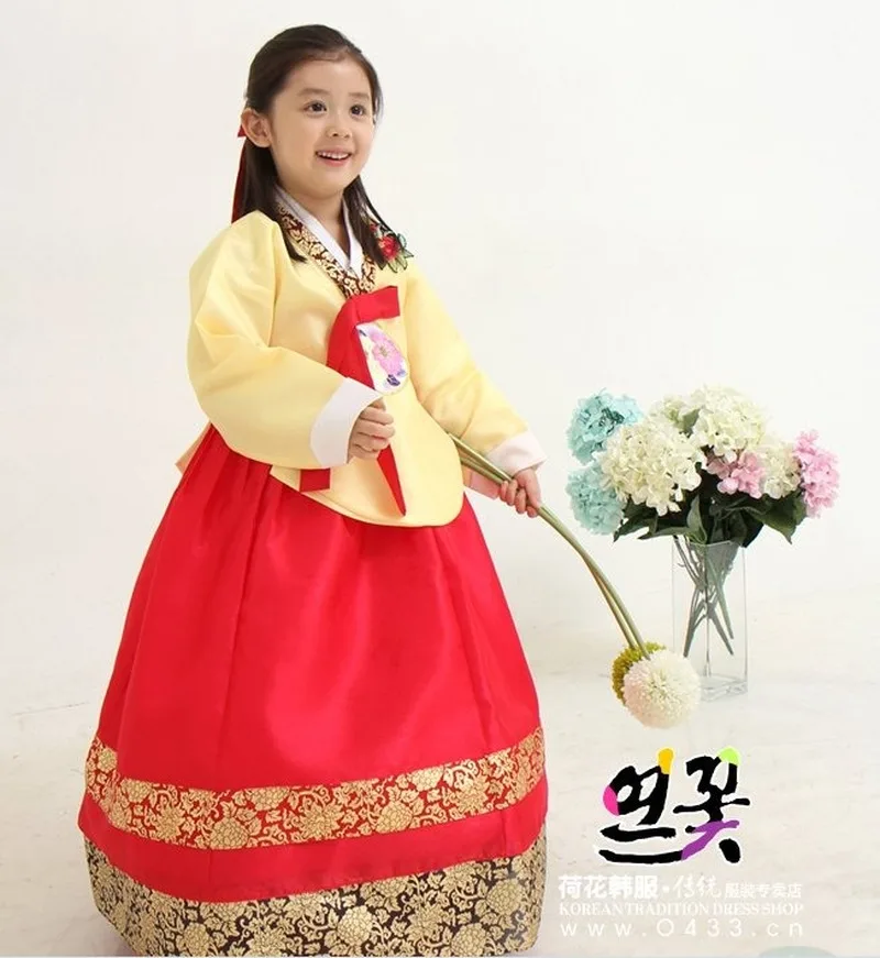 

2019 Top Korea Traditional Hanbok Dress for Children Hanbok Dress Stage Dance Copaly Costume Girls Dress Hallowen Cosplay Gifts