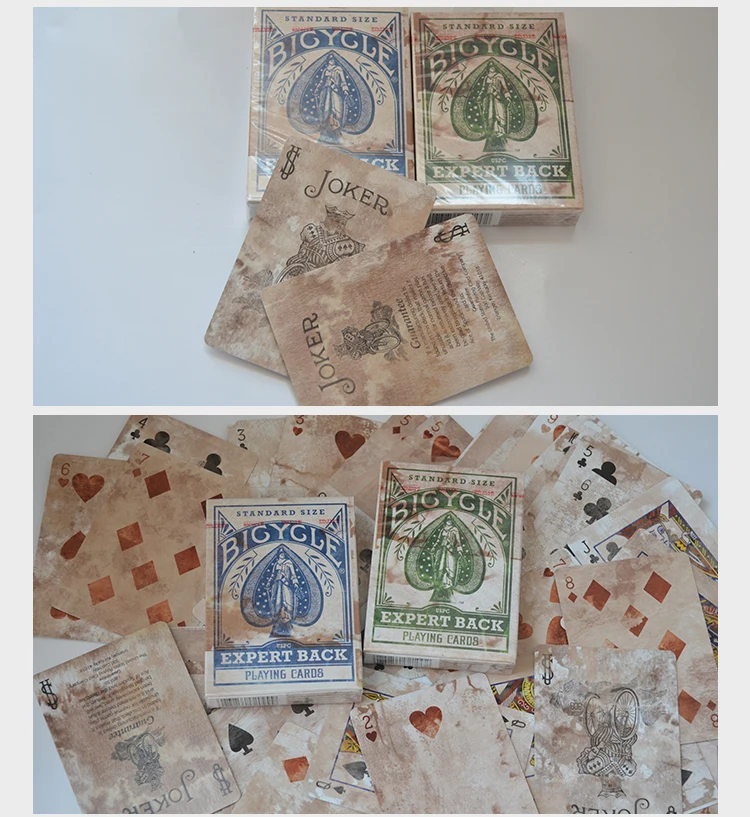 Велосипедный эксперт игральные карты состаренная винтажная колода USPCC