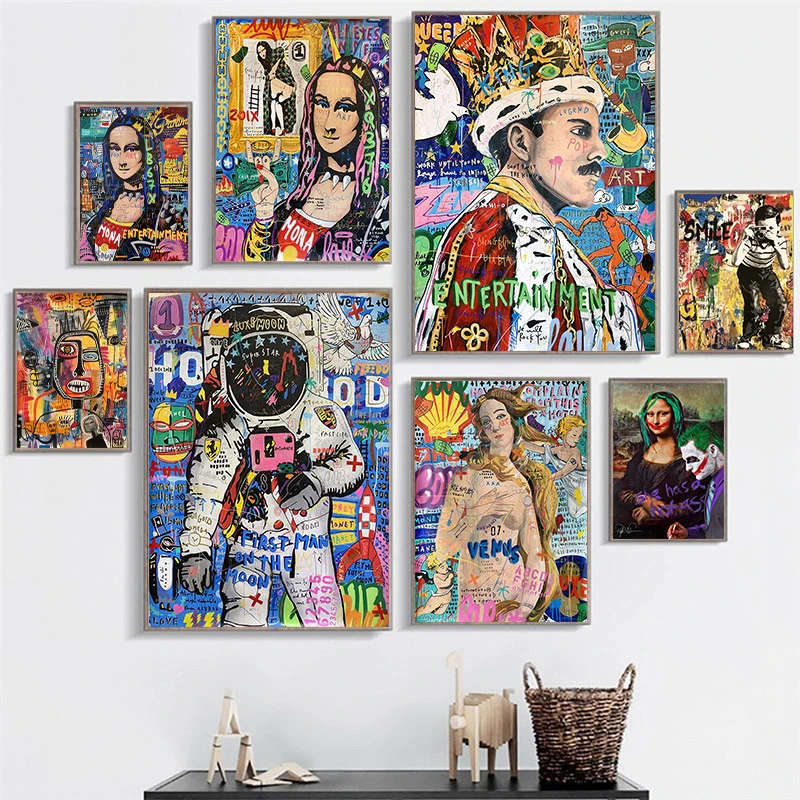 Бэнкси Граффити уличная художественная коллекция Следуйте вашей мечте улыбка