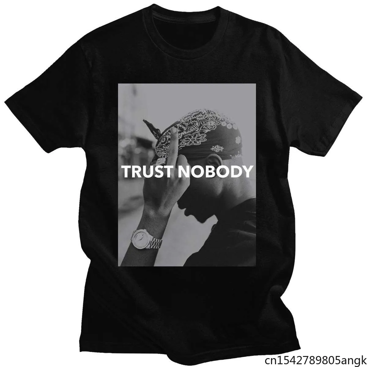 

Tupac 2Pac Trust Nobody Summer Casual Tshirt Camiseta Mens Short Sleeve Fashion T Shirts Tupac Tops