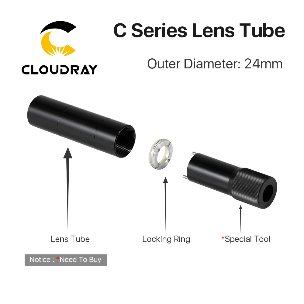 Cloudray C внешняя трубка объектива CO2 диаметр 24 мм для диаметром 20 fl50 8/63 5/101 6 лазерной