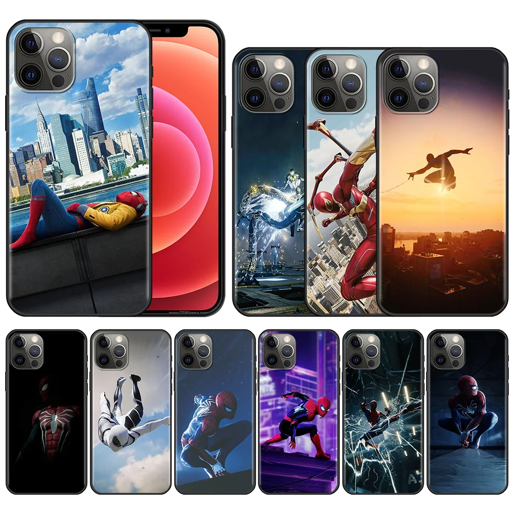 

Phone Case For iPhone 12 11 13 Pro Max X XR XS 7 8 6 6s Plus 5S 5 SE 2020 13 Mini Fundas Spider-Man Marvel Spider Man Homecoming