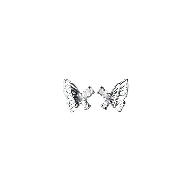 

Stud Earrings Butterfly For Women Zircon Crystal Korean Fashion New Trend Geometric Punk Girl Jewelry Wholesale Present BOYULIGE