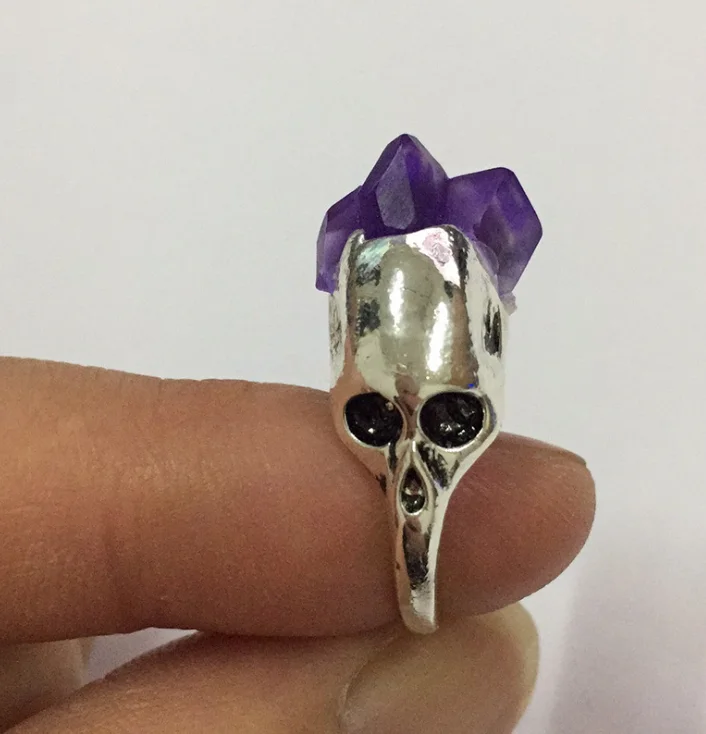 GTQ кольца для женщин в стиле панк из натурального камня с украшением виде