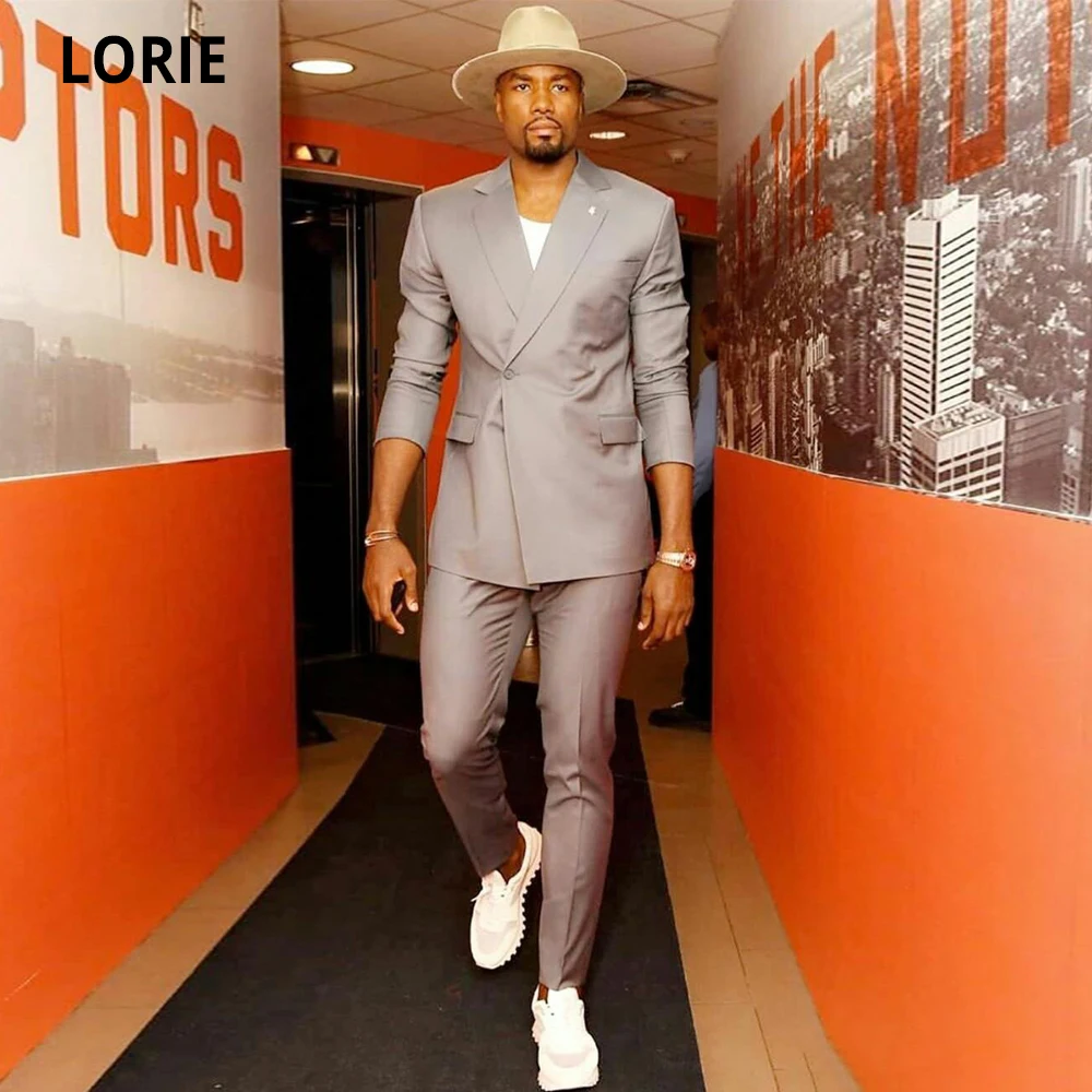 Лори на одной пуговице Для мужчин костюмы жениха v образный вырез петличный