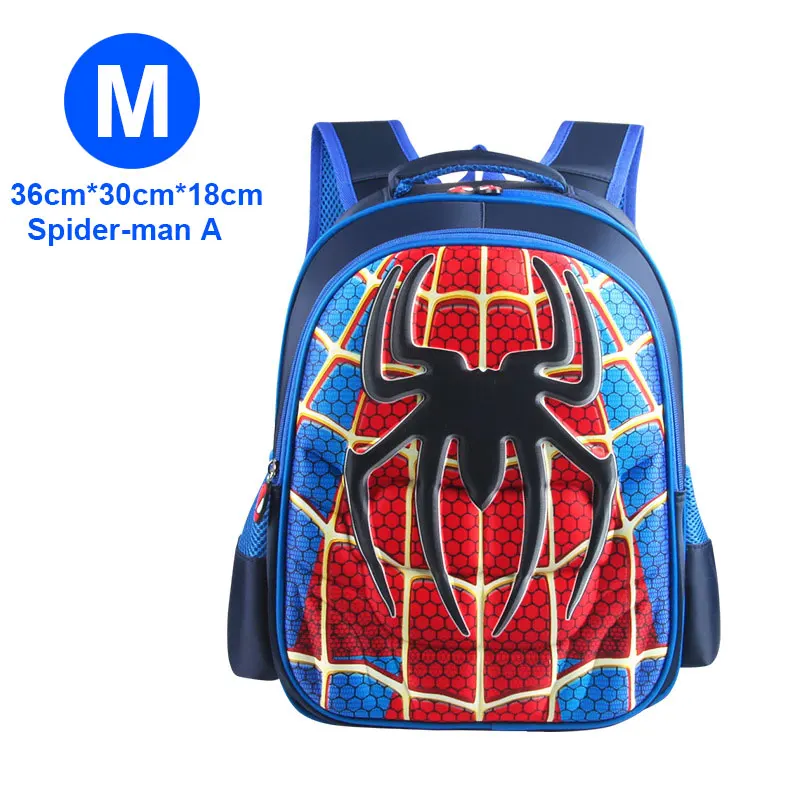 Blue M spider-man 2 MARVEL, Супермен, Бэтмен, Человек-паук, Bacpac, Капитан Америка, детские школьные сумки для мальчиков и девочек, студенческий рюкзак для молодых людей - Цвет: Blue M spider-man 2