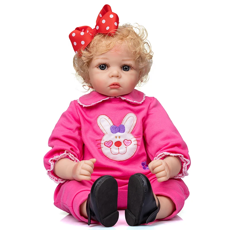 

55cm Bebe Doll Lifelike Soft Touch Doll Sweet face Birthday Gift