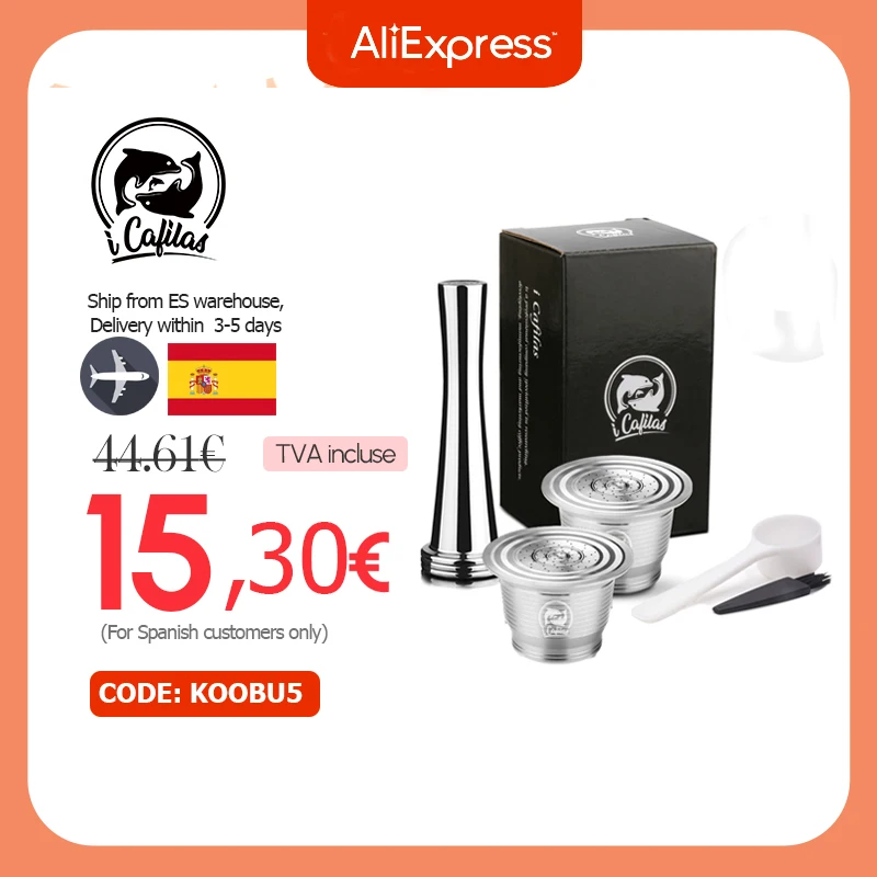 ICafilas Stainless Steel Coffee Maker Refilable Capsule For Nespresso Machine Reusable Filter Cafeteira inissia | Кухня столовая и