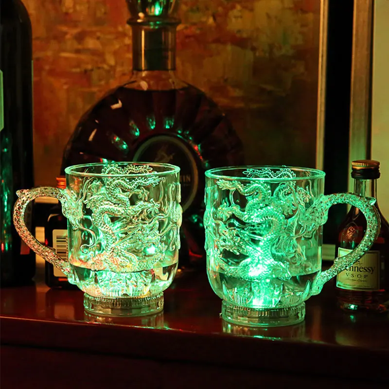 Светодиодный светящийся стакан с питанием от батареи пластиковая прозрачная