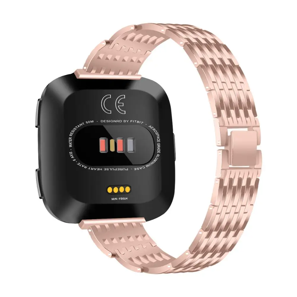Ремешок OULUCCI из нержавеющей стали для часов Fitbit Versa 2 сменный Металлический