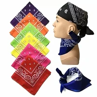 fashion women cotton bandana scarf square female bandanas 55cm55cm headwear rock girls head scarf headbands hair accessories