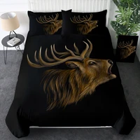 animals deer bedding set with 2 pillow case housse de couette 3pcs girls comforter cover for kids room decor duvet cover set