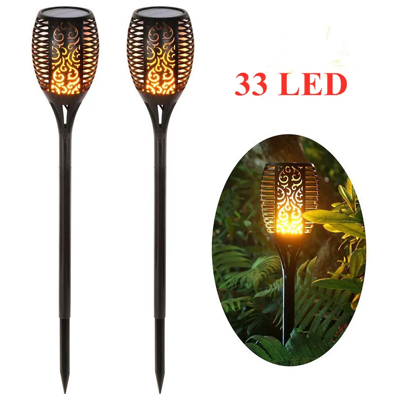 

LED Solar Flame Light Outdoor Garden IP65 Waterproof LED Light Flickering Flame Torches Lamp For Courtyard Lawn Path Balcony