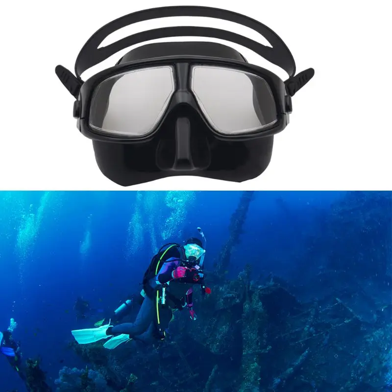 

Adult Scuba Diving Mask Silicone Freediving Goggles Underwater Salvage Snorkeling Mask Waterproof Fog Swimming Glasses