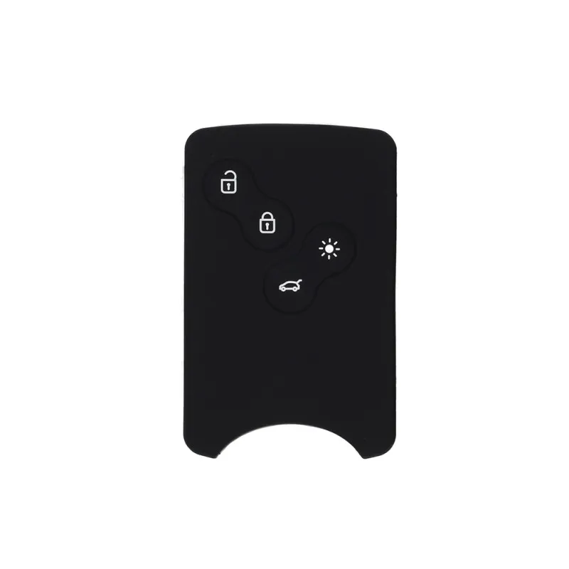 4 Buttons Silicone Rubber Car-Styling Key Cover Case Protector For Renault Clio Logan Megane 2 3 Koleos Scenic Card |