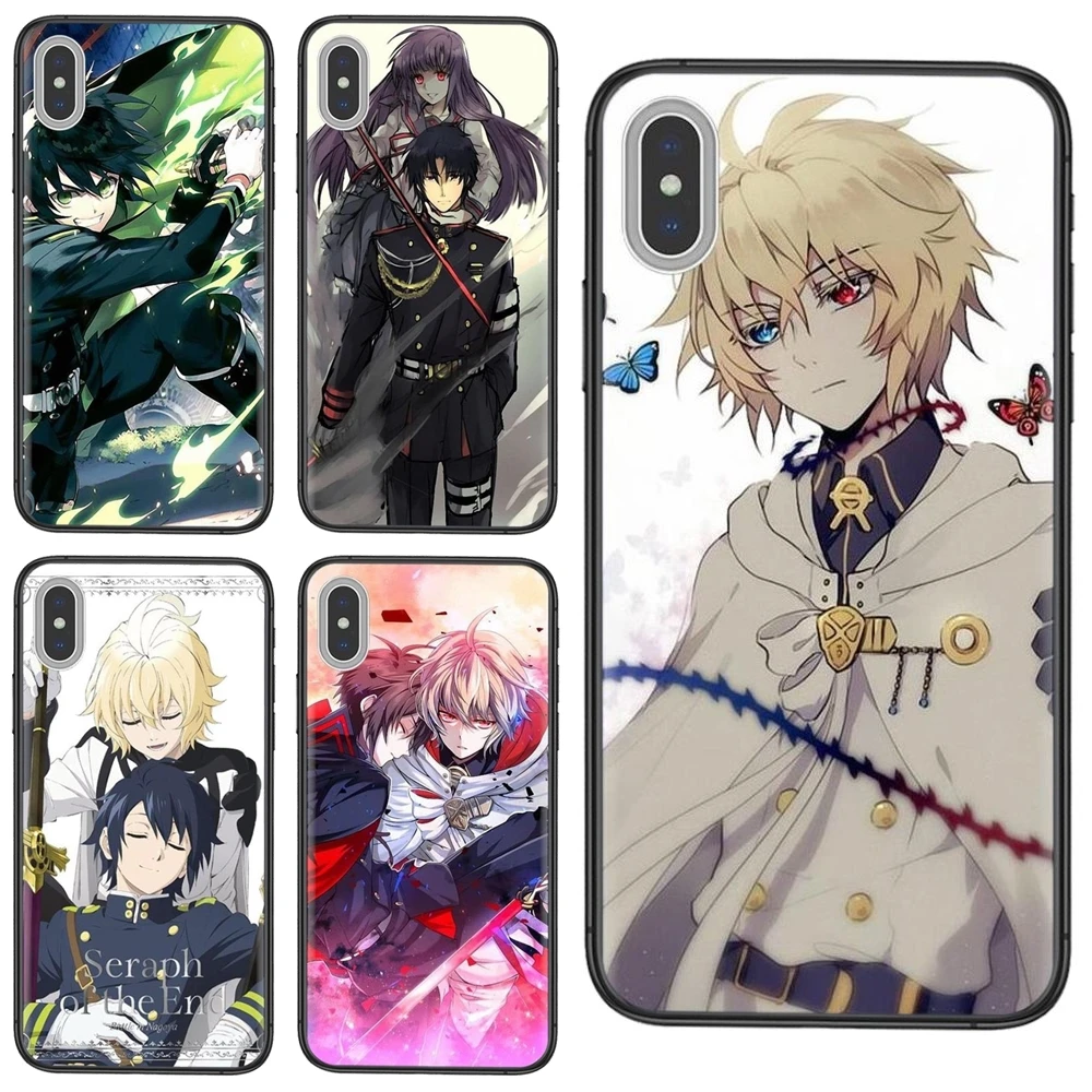 Новейший черный бампер для Hoesjes 3D Аниме Owari No Seraph Of The End Huawei P50 P40 P30 P20 P10 Lite E Plus Pro P Smart