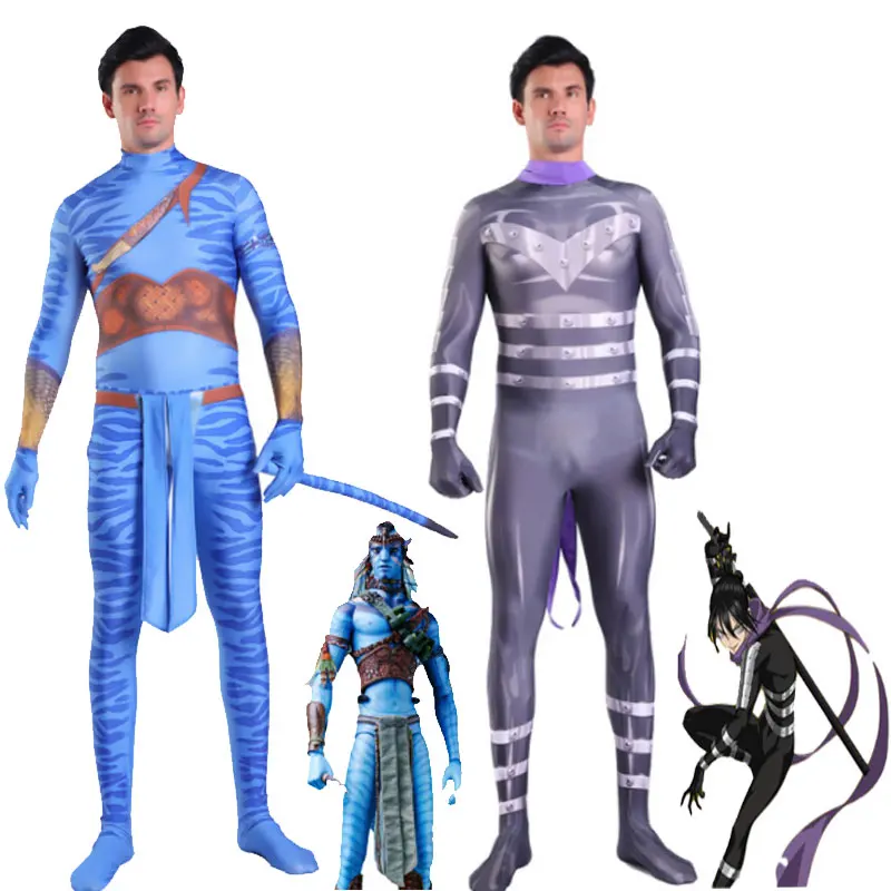 Новый костюм для косплея Аватара 2 Детский мальчика с 3d принтом из спандекса Джек