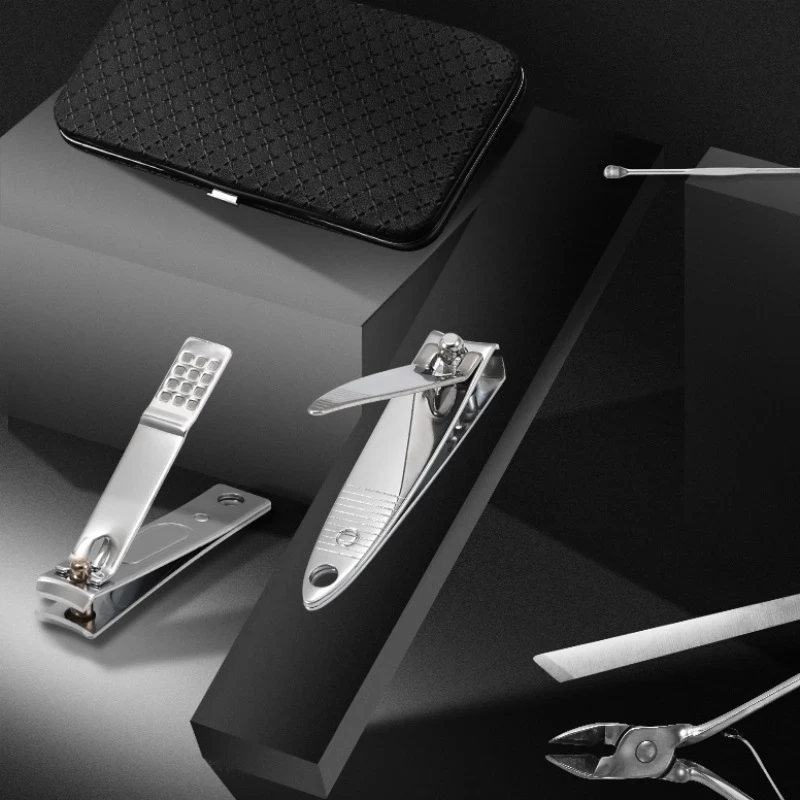 

Professional Nail Clippers Manicure Set High Quality Stainless Steel Nail Cutter Scissor Cuticle Nipper Nail Tools Set 19pcs