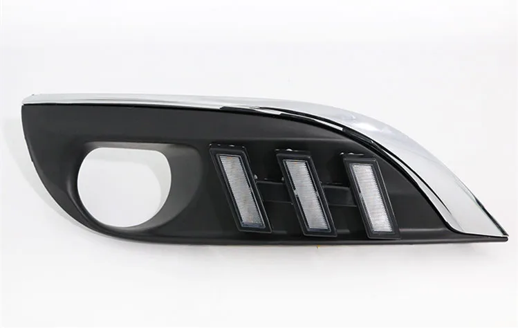 

eOsuns led drl daytime running light for Peugeot 308 2012-2014 with Dynamic moving yellow turn signal and blue night light