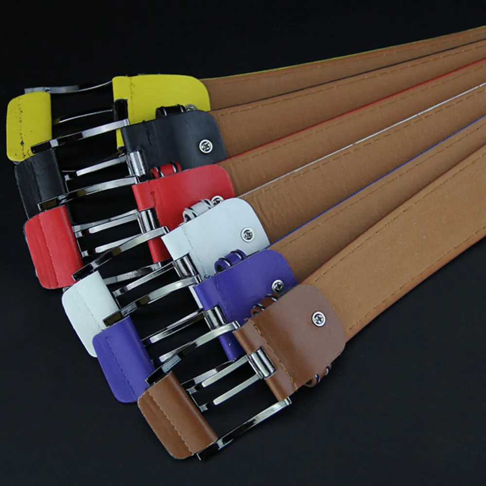 Fashion Men Belt Casual Leather Smooth Girdle Buckle Waistband Leisure Business Work Strap Newly Style мужские#50 | Аксессуары