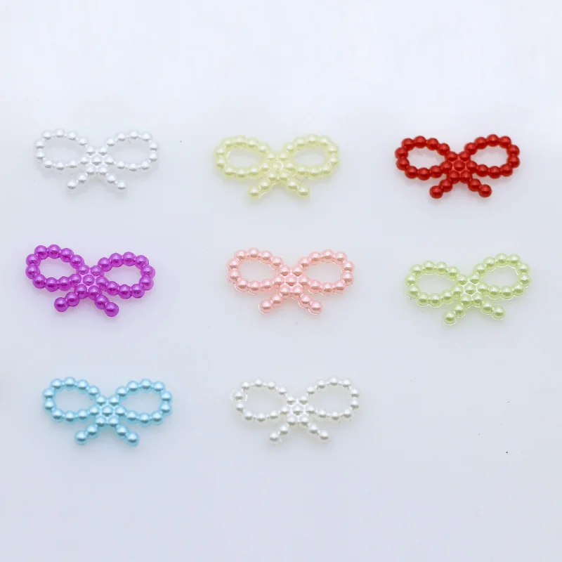 100 шт. в ассортименте бант искусственный жемчуг с плоской задней стороной для