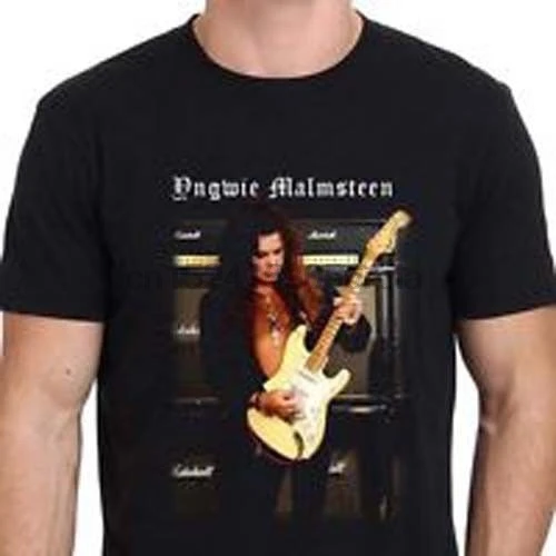 YNGWIE MALMSTEEN футболка для игры Футболка с гитарой гитариста из тяжелого металла S - 3XL